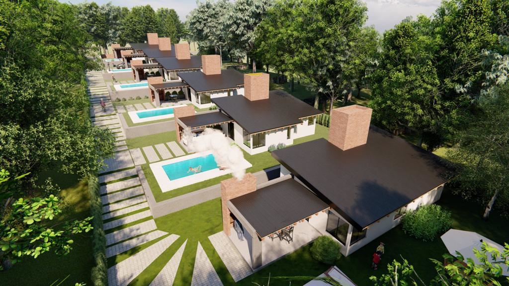 Complejo de viviendas con piscina en Villa Santa Cruz del Lago